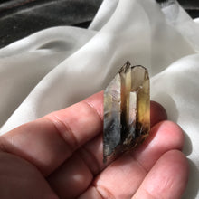 Load image into Gallery viewer, Natural Ouro Verde Metamorphosis Quartz crystal twin