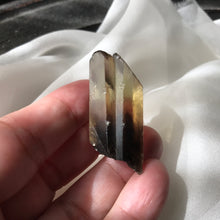 Load image into Gallery viewer, Natural Ouro Verde Metamorphosis Quartz crystal twin