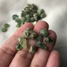 Load image into Gallery viewer, Raw Green Garnet Crystals