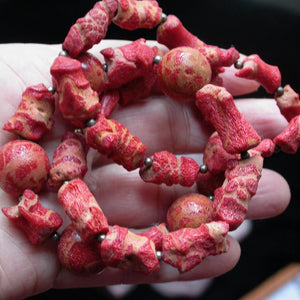 Natural Red Coral Necklace - Song of Stones