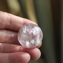 Load image into Gallery viewer, Golden Phantom Amethyst Crystal Sphere - Song of Stones