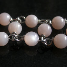 Load image into Gallery viewer, Pink Moonstone Bracelet Triple Strand - Song of Stones