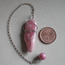 Load image into Gallery viewer, Handmade Rhodochrosite Pendulum - Song of Stones