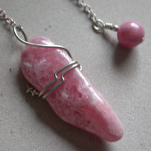 Load image into Gallery viewer, Handmade Rhodochrosite Pendulum - Song of Stones