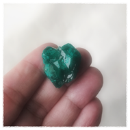 Heart Spiral Emerald Dioptase Crystal
