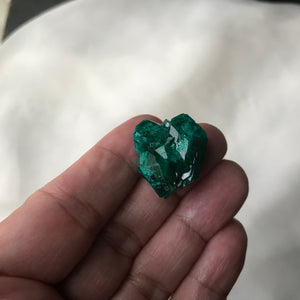 Heart Spiral Emerald Dioptase Crystal