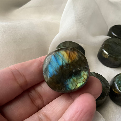 Labradorite buttons
