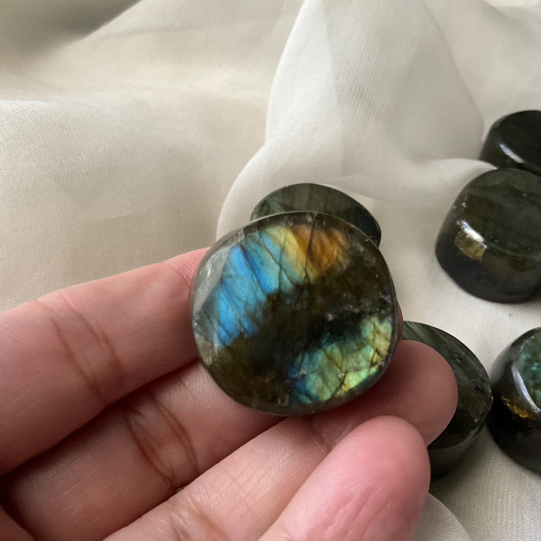 Labradorite buttons