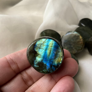 Labradorite buttons
