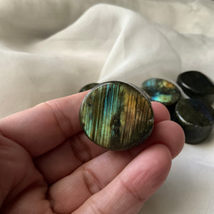 Labradorite buttons