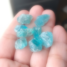 Load image into Gallery viewer, Neon Blue Apatite Crystals raw