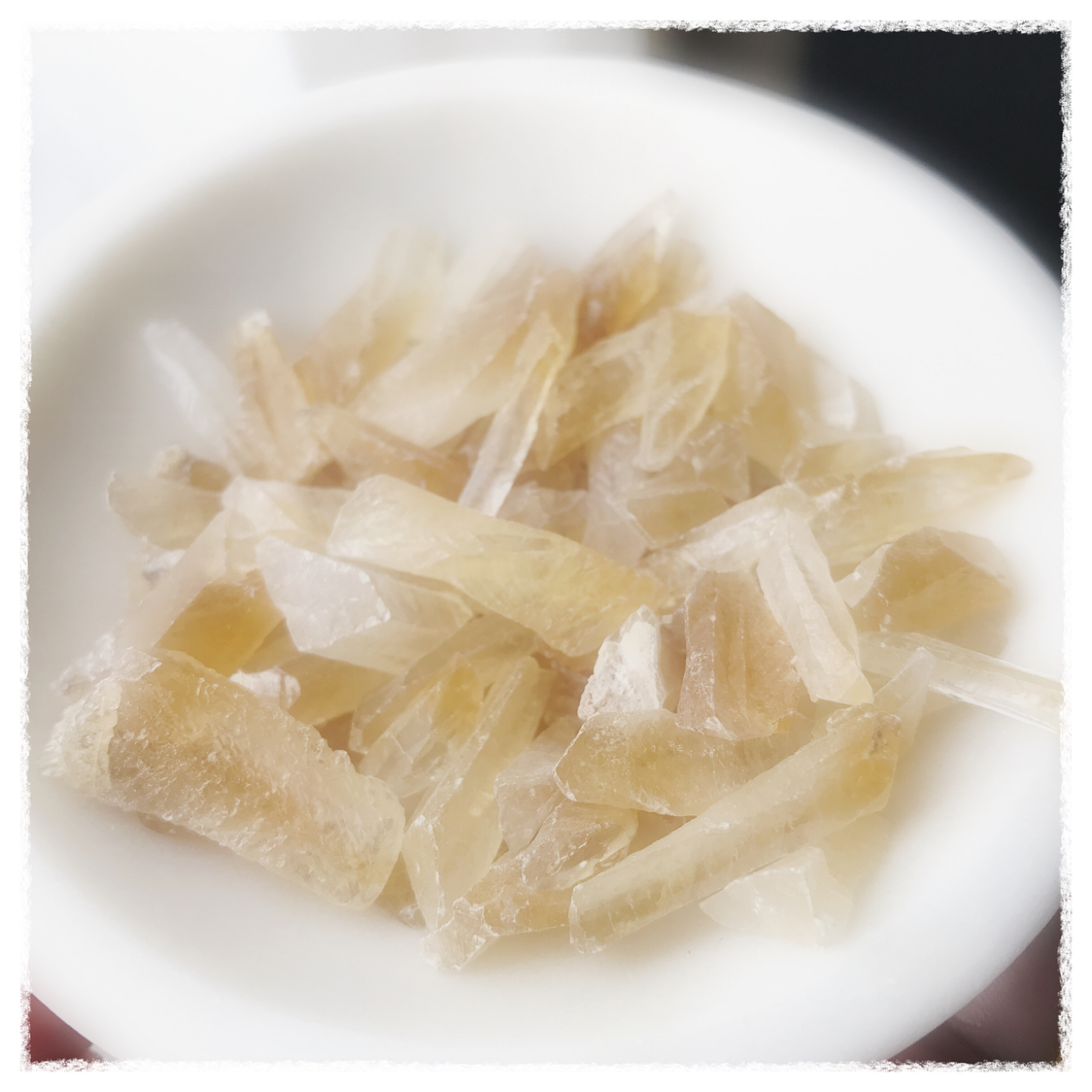 Honey Calcite raw crystals