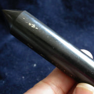 Black Jade Wand with flecks of Golden Pyrite - Song of Stones