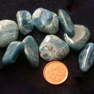 Blue Apatite Tumbles - Song of Stones