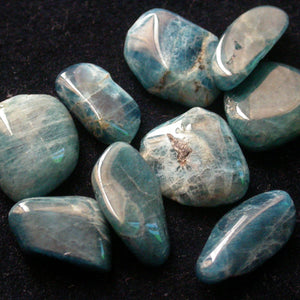 Blue Apatite Tumbles - Song of Stones