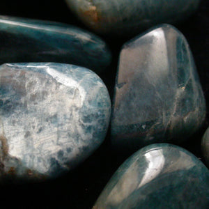 Blue Apatite Tumbles - Song of Stones