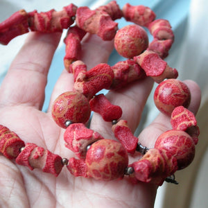 Natural Red Coral Necklace - Song of Stones