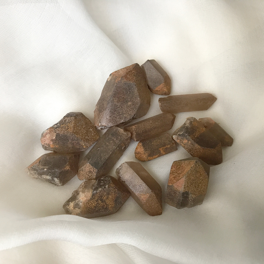 Earth Dusted Smoky Quartz Crystals