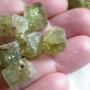Green Apatite Crystals - Song of Stones