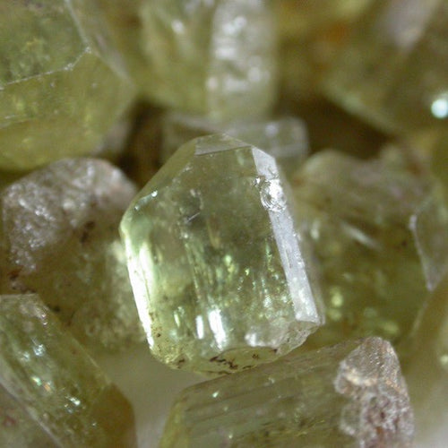 Green Apatite Crystals - Song of Stones