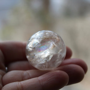 Golden Phantom Amethyst Crystal Spheres Large - Song of Stones