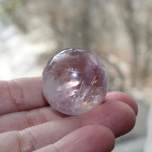 Load image into Gallery viewer, Golden Phantom Amethyst Crystal Sphere - Song of Stones