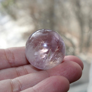 Golden Phantom Amethyst Crystal Sphere - Song of Stones