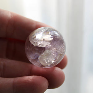 Golden Phantom Amethyst Crystal Sphere - Song of Stones