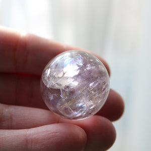 Golden Phantom Amethyst Crystal Sphere - Song of Stones