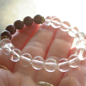 Quartz and Thulite Bracelet - Song of Stones