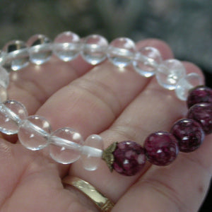 Quartz and Thulite Bracelet - Song of Stones