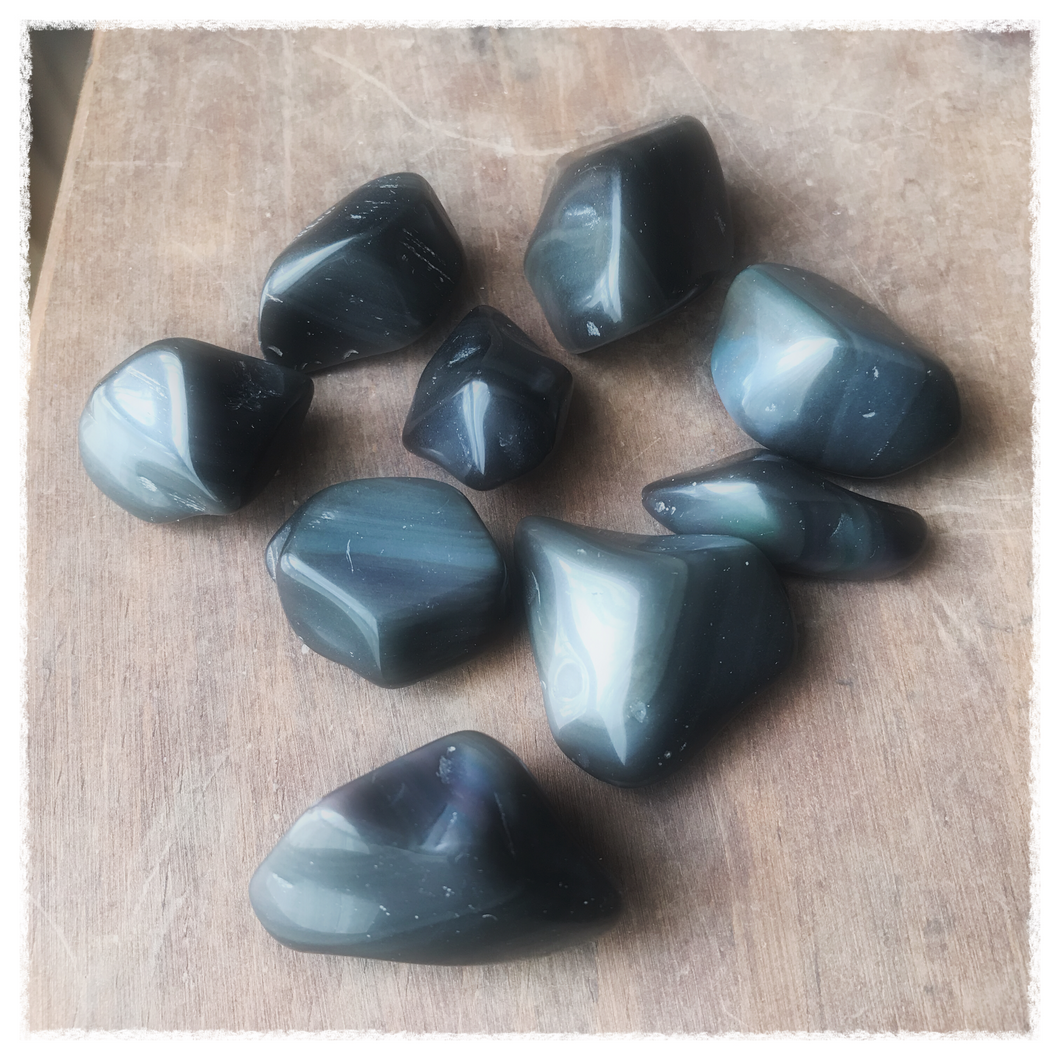 Rainbow Obsidian Tumbles