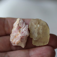 Load image into Gallery viewer, Rhodochrosite and Bytownite raw crystal duet - Song of Stones