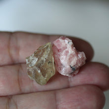 Load image into Gallery viewer, Rhodochrosite and Bytownite gem crystal duet - Song of Stones