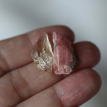 Load image into Gallery viewer, Rhodochrosite and Bytownite gem crystal duet - Song of Stones