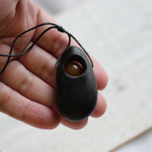 Load image into Gallery viewer, Handmade Shungite and Carnelian Necklace - Song of Stones