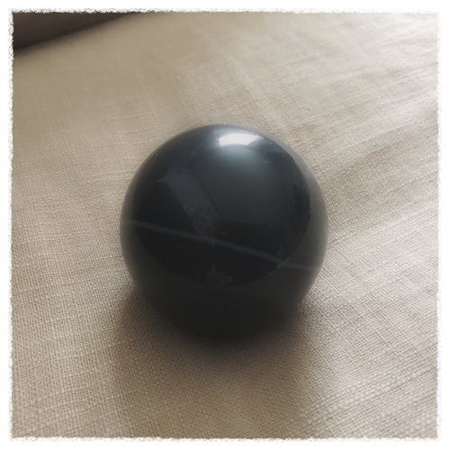 Blue Spiderweb Obsidian Sphere