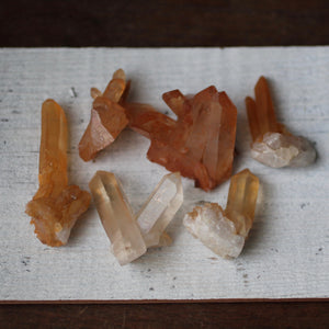 Tangerine Quartz Crystal Clusters - Song of Stones