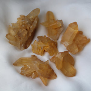 Tangerine Quartz Crystal Clusters - Song of Stones