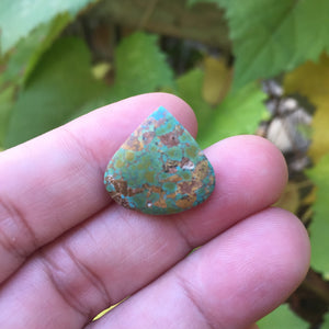 Turquoise Earth Stone Leaf - Song of Stones