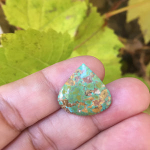 Turquoise Earth Stone Leaf - Song of Stones