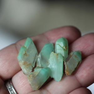 Turquoise Phantom Quartz Crystals - Song of Stones